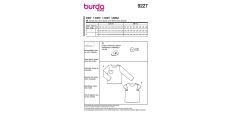 Střih Burda 9227 - Tričko s kulatým výstřihem pro dívky a chlapce, tričko s dlouhým rukávem, mušelínové tričko