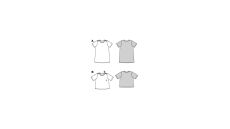 Střih Burda 9229 - Tričkové šaty, tričko pro dívky a chlapce