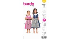 Střih Burda 9230 - Krojové šaty pro dívky, folklórní halenka, zástěrka