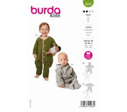 Střih Burda 9235 - Overal, kombinéza pro miminka