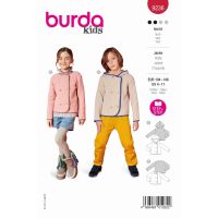 Střih Burda 9236 - Kabátek s kapucí pro dívky a chlapce