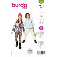 Střih Burda 9237 - Mikina pro dívky a chlapce