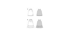 Střih Burda 9238 - Áčkové šaty pro dívky