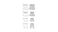 Střih Burda 9239 - Dětské šaty, halenka a tepláčky