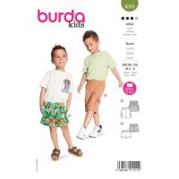 Střih Burda 9243 - Šortky, kapsáče pro chlapce