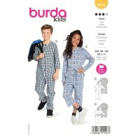 Střih Burda 9245 - Overal pro dívky a chlapce