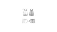 Střih Burda 9249 - Nabírané šaty a halenka pro dívky