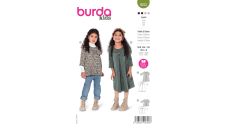 Střih Burda 9252 - Dívčí áčkové šaty, halenka