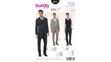 Střih Burda 6871 - Pánský oblek - sako, vesta, kalhoty s puky