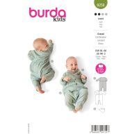 Střih Burda 9258 - Overal se zapínáním na patentky na nohavicích