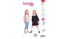 Střih Burda 9262 - Dívčí áčkové šaty a tričko s límečkem