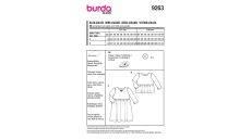 Střih Burda 9263 - Dívčí nabírané šaty a halenka