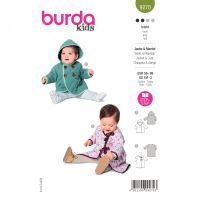 Střih Burda 9270 - Kabátek s kapucí a župánek pro miminko dvojím provedení