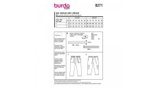 Střih Burda 9271 - Dívčí a klukovské kalhoty ve dvojím provedení