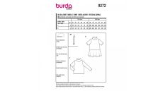 Střih Burda 9272 - Šaty a rolák pro školní děti - kombinace 2 střihy