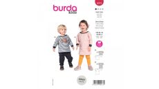 Střih Burda 9273 - Šatičky a tričko pro miminko - kombinace 2 střihy