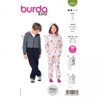 Střih Burda 9275 - Dětský overal ve dvojím provedení