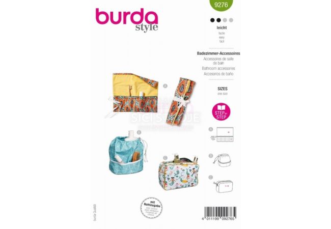Střih Burda 9276 - Na koupelnové a bytové doplňky a dekorace
