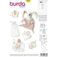 Střih Burda 9635 - Spací pytel, deka, kojící polštář, bryndáčky, maňásek