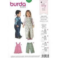 Střih Burda 9772 - Dětský top, kalhoty a laclové kalhoty