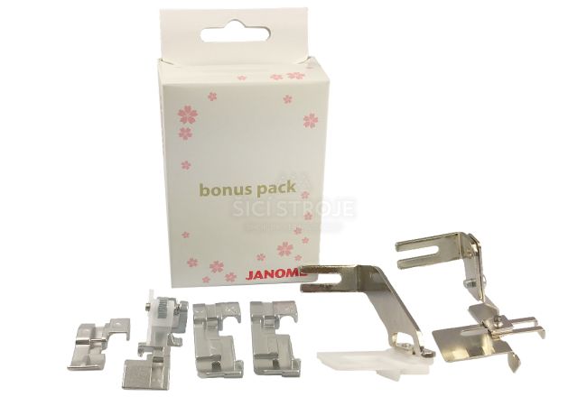 Sada 6 patek a vodičů pro overlock Janome 204D, 990D, 744D