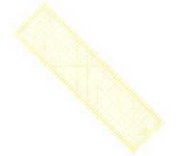 Rastrové pravítko na patchwork 16x60cm M1660-YW žluté