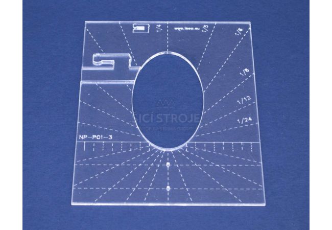 Quiltovací pravítko elipsa 3" NP-P01-3