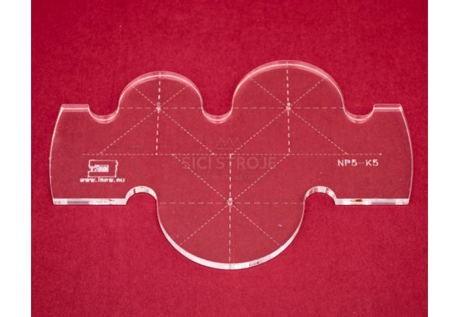 Quiltovací pravítko kruhy NP5-K5 (5 mm)