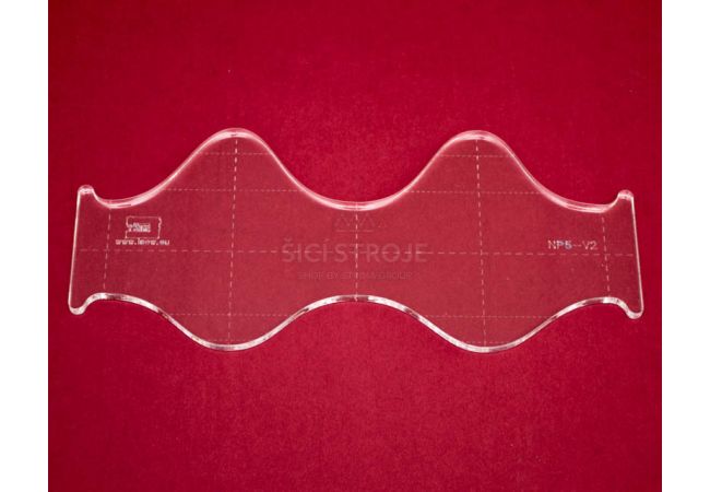 Quiltovací pravítko vlny NP5-V2 (5 mm)