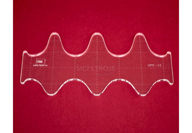 Quiltovací pravítko vlny NP5-V3 (5 mm)