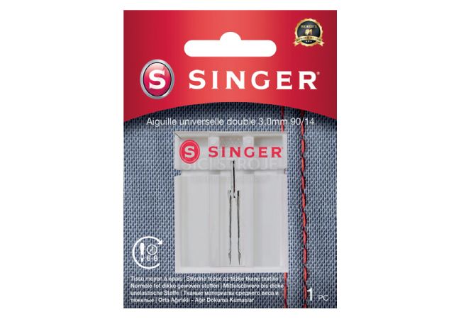 Dvojjehla univerzální Singer 3 mm 1x90