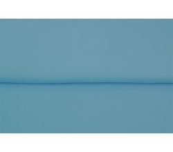 Jednobarevný bavlněný úplet s elastanem - light blue