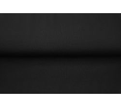 Jednobarevný bavlněný úplet s elastanem - black