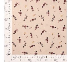 Cotton Poplin Print, Nutcrackers, Sand