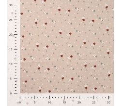 Cotton Poplin Print, Snowman, Sand