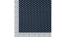 Cotton Poplin Foil Print - Stars Big, Navy