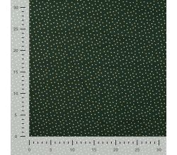 Cotton Poplin Foil Print, Dots, Army