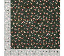 Cotton Poplin Foil Print, Ornaments, Army