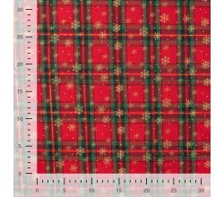 Y/D Foil Print, Snowflakes, Red