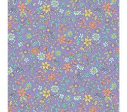 Cotton/EA Jersey, Violet Tulip Floral