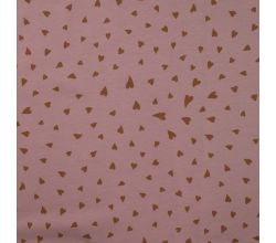 Cotton/EA Jersey - Hearts, Dusty Pink