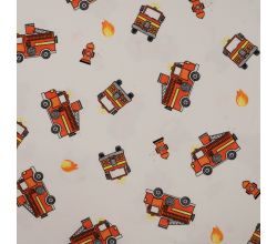 Cotton/EA Jersey, Fire Trucks, Off White