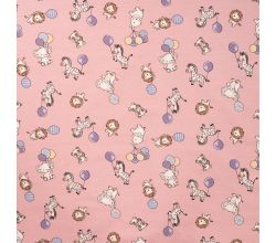 Cotton/EA Jersey Print, Party Animals, Baby Rose