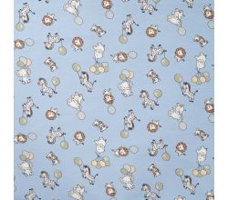 Cotton/EA Jersey Print, Party Animals, Baby Blue