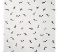 Cotton/EA Jersey Print, Simple Flowers, Off White