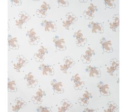 Cotton/EA Jersey Print, Rabbit Hearts, Off White