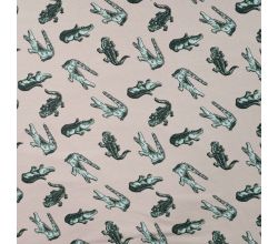 Cotton/EA Jersey Print, Croc, Sand