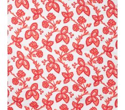 Cotton/EA Jersey Print, Flowers, Coral