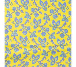 Cotton/EA Jersey Print, Flowers, Ochre