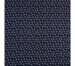 Cotton Poplin Print, Ilex, Navy